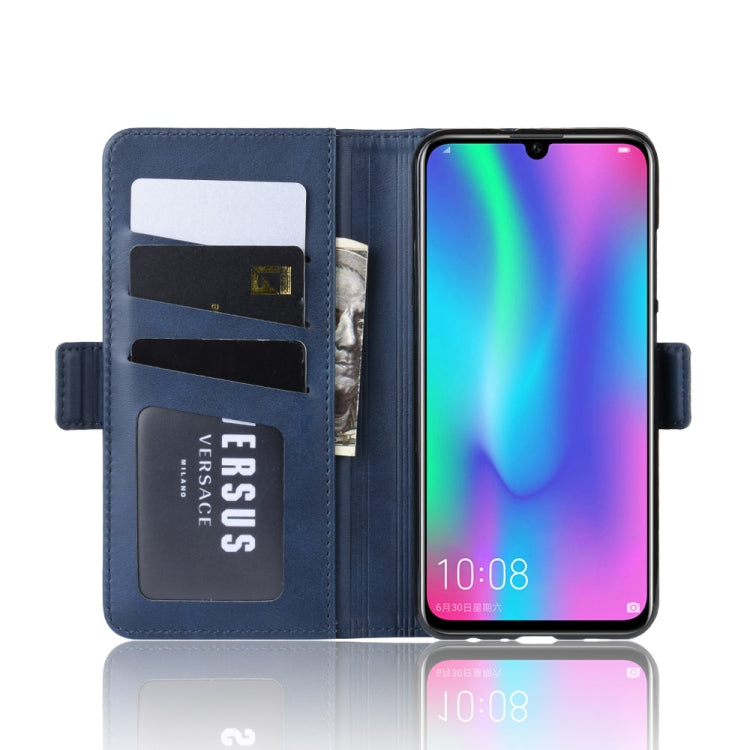 Dual-side Magnetic Buckle Horizontal Flip Leather Case for Huawei Honor 10 Lite, with Holder & Card Slots & Wallet & Photo Frame