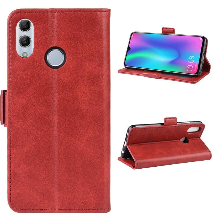 Dual-side Magnetic Buckle Horizontal Flip Leather Case for Huawei Honor 10 Lite, with Holder & Card Slots & Wallet & Photo Frame