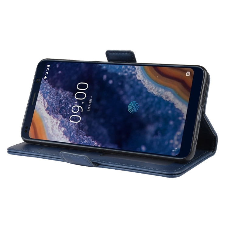 Double Buckle Wallet Stand Leather Cell Phone Case for Nokia 9 PureView,with Wallet & Holder & Card Slots