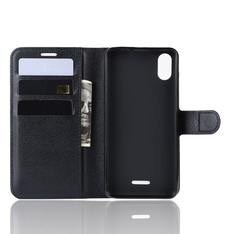 Litchi Texture Horizontal Flip Leather Case for Wiko Y60, with Wallet & Holder & Card Slots