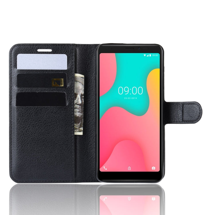 Litchi Texture Horizontal Flip Leather Case for Wiko Y60, with Wallet & Holder & Card Slots