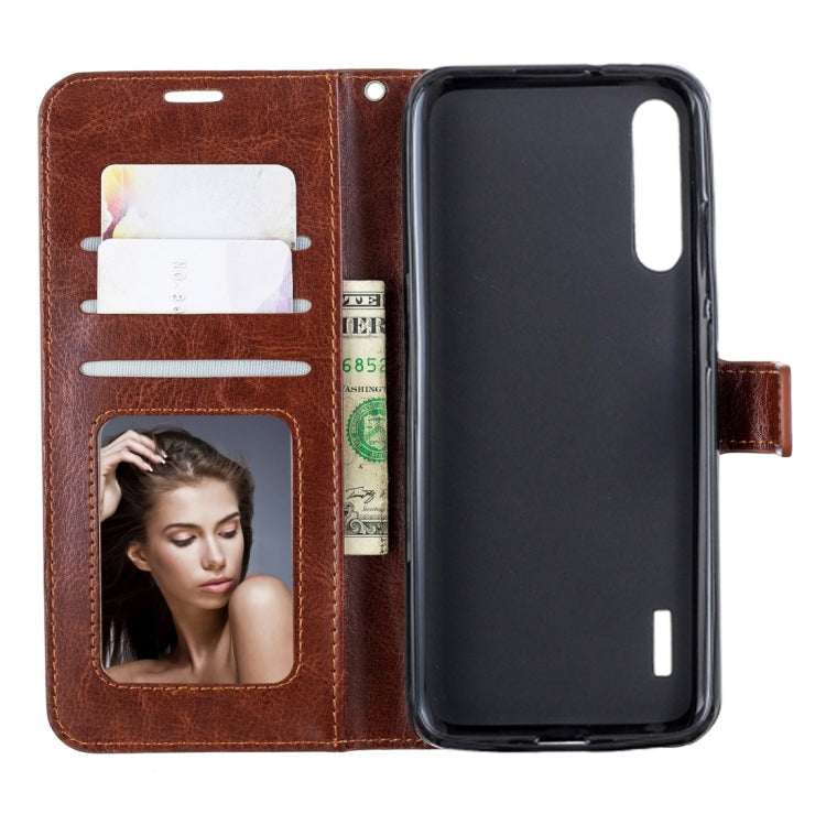 Crazy Horse Texture Horizontal Flip Leather Case with Holder & Card Slots & Wallet & Photo Frame For Xiaomi Mi A3