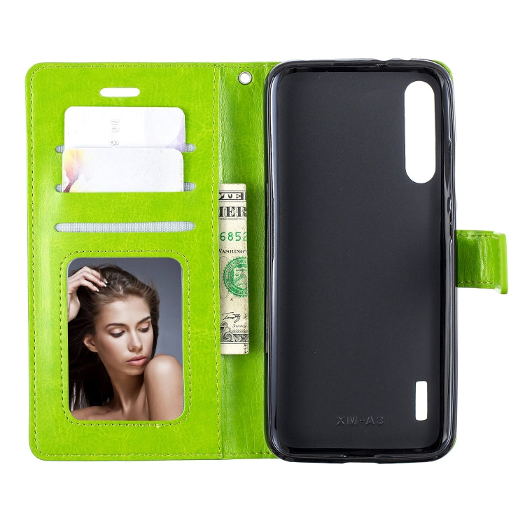 Crazy Horse Texture Horizontal Flip Leather Case with Holder & Card Slots & Wallet & Photo Frame For Xiaomi Mi A3