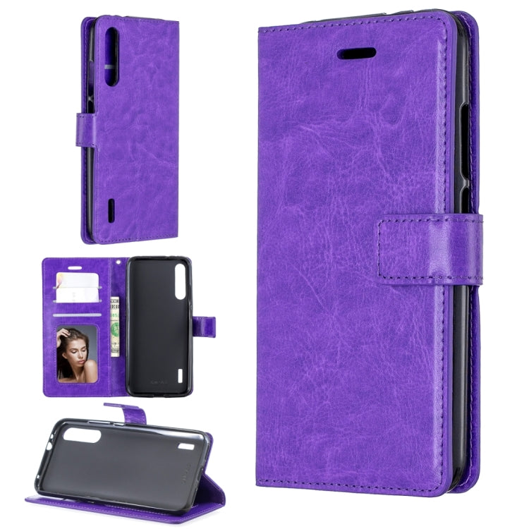 Crazy Horse Texture Horizontal Flip Leather Case with Holder & Card Slots & Wallet & Photo Frame For Xiaomi Mi A3