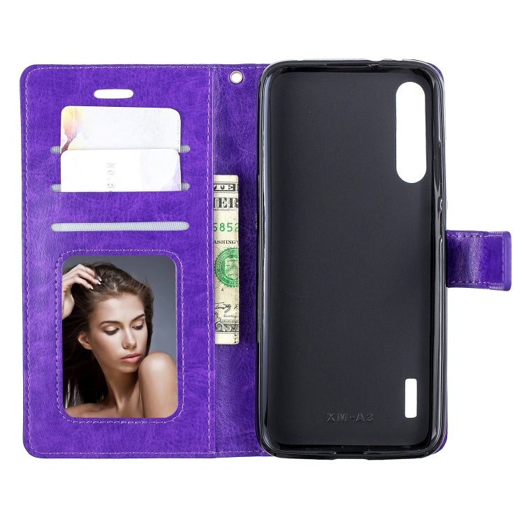 Crazy Horse Texture Horizontal Flip Leather Case with Holder & Card Slots & Wallet & Photo Frame For Xiaomi Mi A3