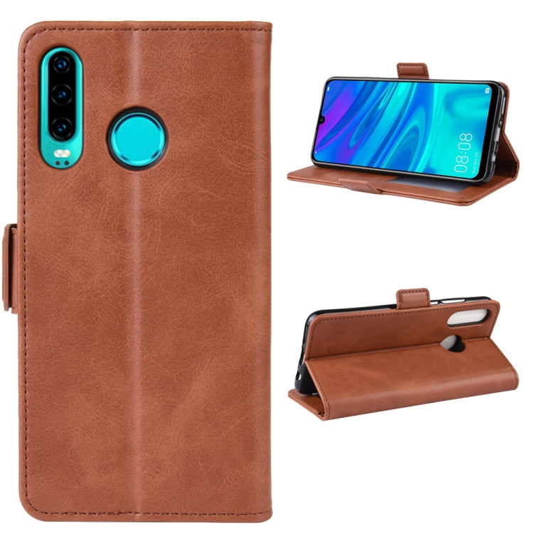 Double Buckle Wallet Stand Leather Cell Phone Case for Huawei P30 LITE,with Wallet & Holder & Card Slots