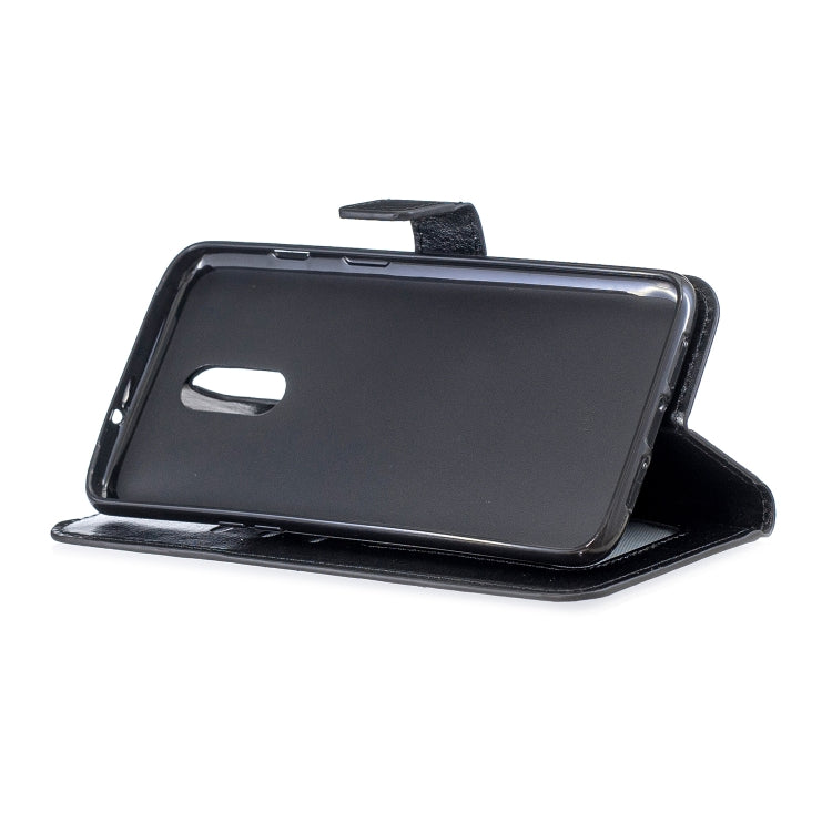 Crazy Horse Texture Horizontal Flip Leather Case for OnePlus 7, with Holder & Card Slots & Wallet & Photo Frame