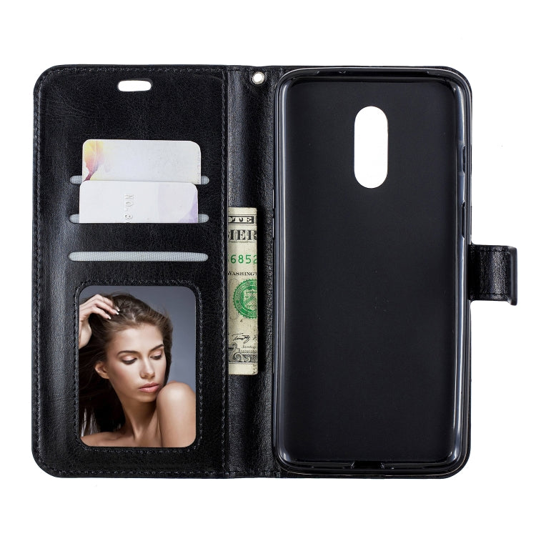 Crazy Horse Texture Horizontal Flip Leather Case for OnePlus 7, with Holder & Card Slots & Wallet & Photo Frame