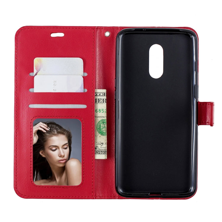 Crazy Horse Texture Horizontal Flip Leather Case for OnePlus 7, with Holder & Card Slots & Wallet & Photo Frame