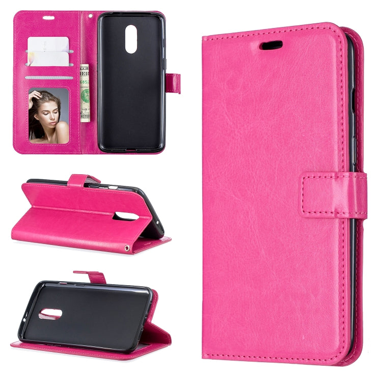 Crazy Horse Texture Horizontal Flip Leather Case for OnePlus 7, with Holder & Card Slots & Wallet & Photo Frame