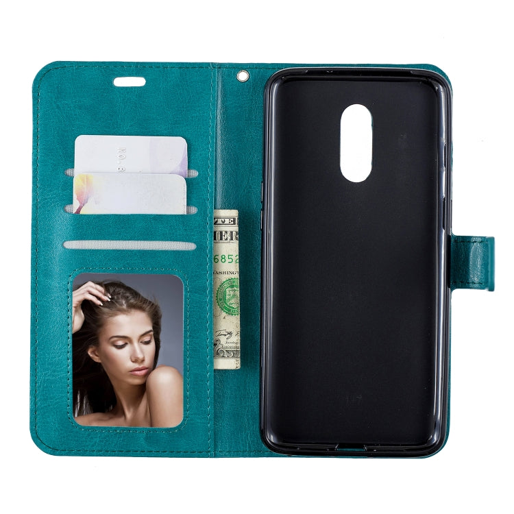 Crazy Horse Texture Horizontal Flip Leather Case for OnePlus 7, with Holder & Card Slots & Wallet & Photo Frame