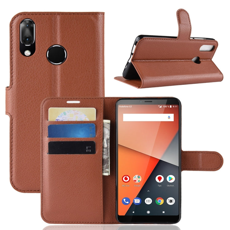 Litchi Texture Horizontal Flip Leather Case for Vodafone Smart X9 / VFD 820 , with Wallet & Holder & Card Slots