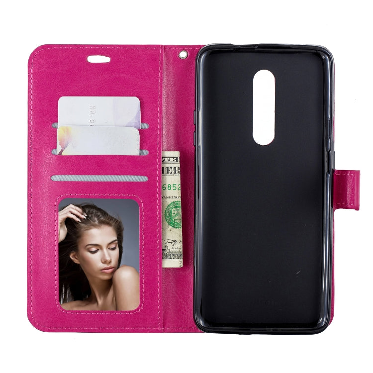 Crazy Horse Texture Horizontal Flip Leather Case for OnePlus 7 Pro, with Holder & Card Slots & Wallet & Photo Frame