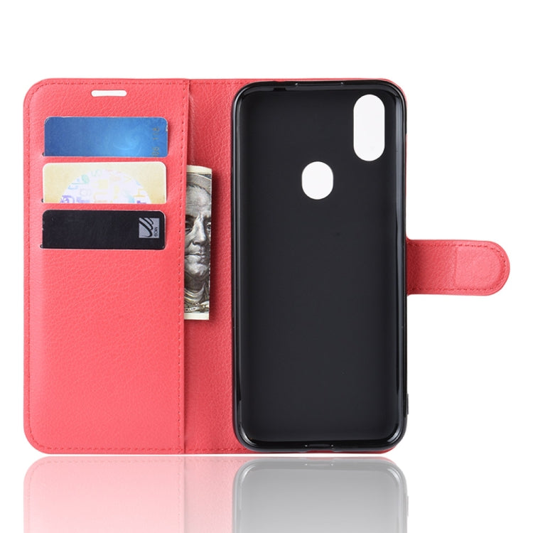 Litchi Texture Horizontal Flip Leather Case for Oukitel C15 Pro, with Wallet & Holder & Card Slots