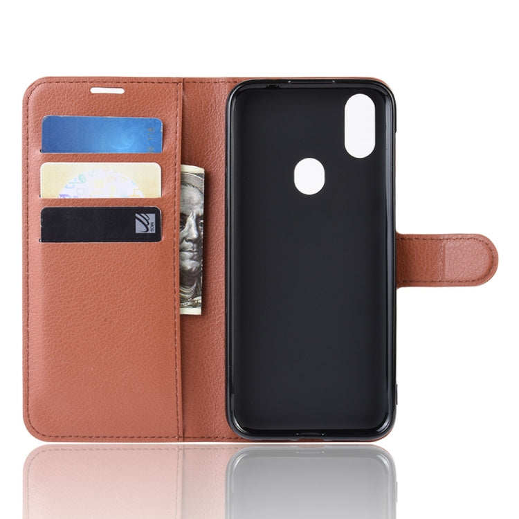 Litchi Texture Horizontal Flip Leather Case for Oukitel C15 Pro, with Wallet & Holder & Card Slots