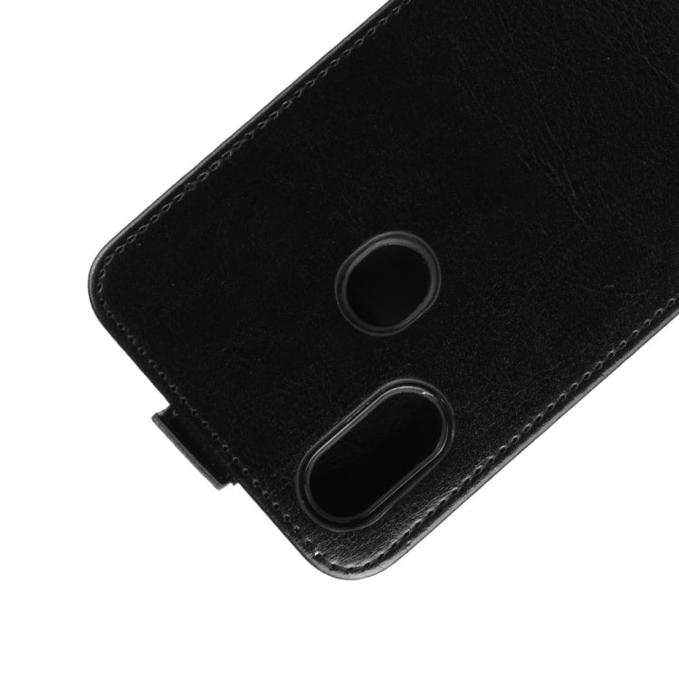 Crazy Horse Vertical Flip Leather Protective Case for Oukitel C15 Pro