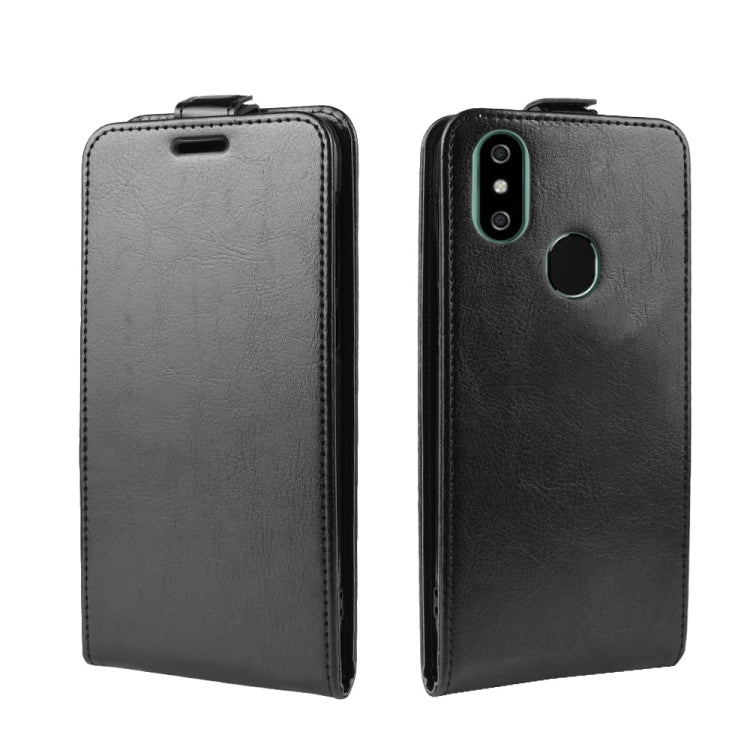 Crazy Horse Vertical Flip Leather Protective Case for Oukitel C15 Pro