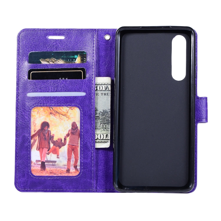 Crazy Horse Texture Horizontal Flip Leather Case with Holder & Card Slots & Wallet & Photo Frame for huawei p30
