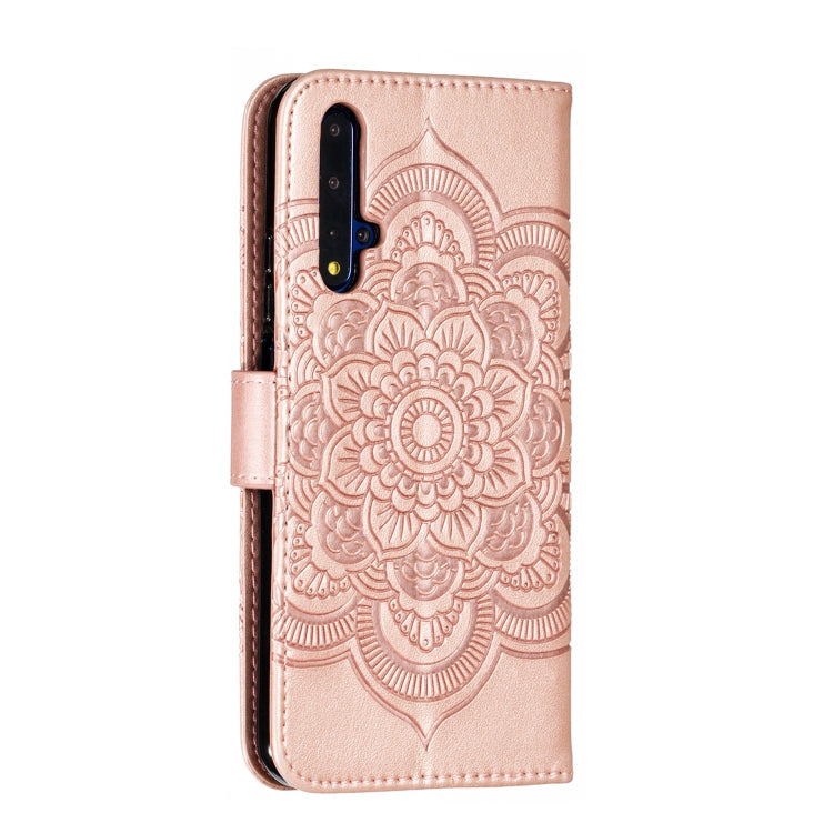 Mandala Embossing Pattern Horizontal Flip Leather Case for Huawei Honor 20 , with Holder & Card Slots & Wallet & Photo Frame & Lanyard
