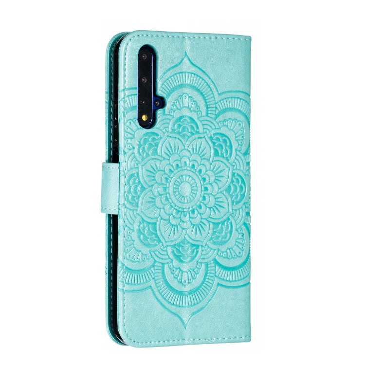 Mandala Embossing Pattern Horizontal Flip Leather Case for Huawei Honor 20 , with Holder & Card Slots & Wallet & Photo Frame & Lanyard
