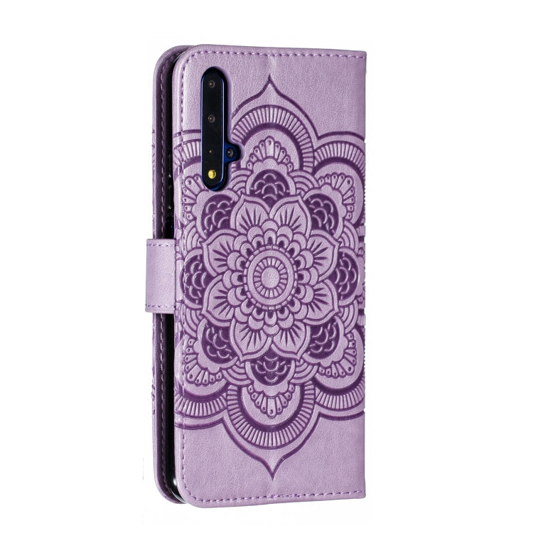 Mandala Embossing Pattern Horizontal Flip Leather Case for Huawei Honor 20 , with Holder & Card Slots & Wallet & Photo Frame & Lanyard