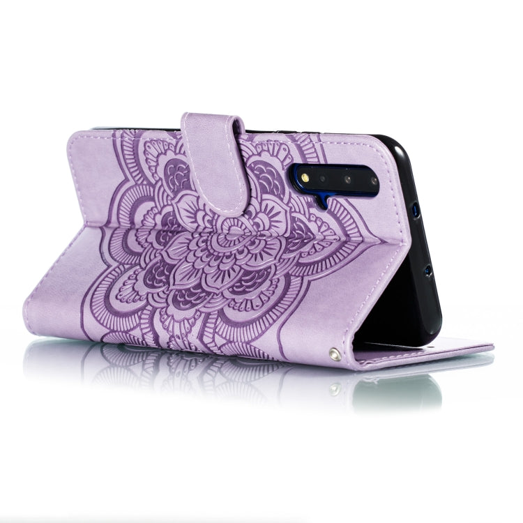 Mandala Embossing Pattern Horizontal Flip Leather Case for Huawei Honor 20 , with Holder & Card Slots & Wallet & Photo Frame & Lanyard