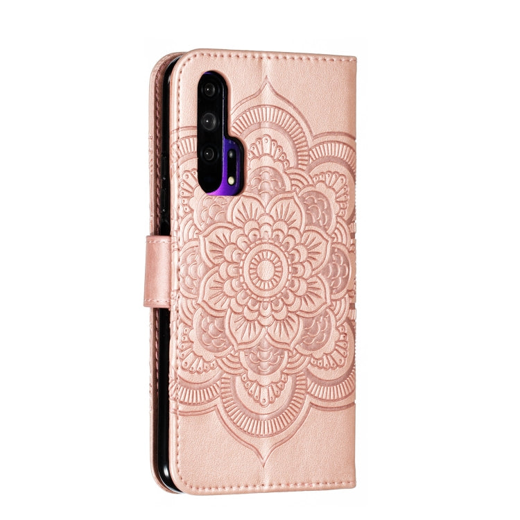Mandala Embossing Pattern Horizontal Flip Leather Case for Huawei Honor 20 Pro, with Holder & Card Slots & Wallet & Photo Frame & Lanyard
