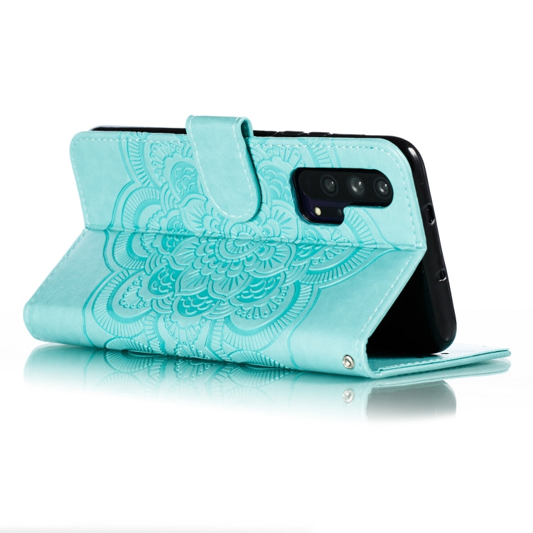 Mandala Embossing Pattern Horizontal Flip Leather Case for Huawei Honor 20 Pro, with Holder & Card Slots & Wallet & Photo Frame & Lanyard