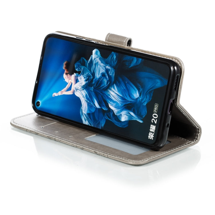 Mandala Embossing Pattern Horizontal Flip Leather Case for Huawei Honor 20 Pro, with Holder & Card Slots & Wallet & Photo Frame & Lanyard