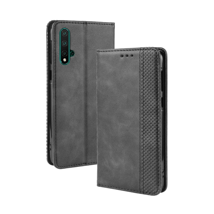 Magnetic Buckle Retro Crazy Horse Texture Horizontal Flip Leather Case for Huawei