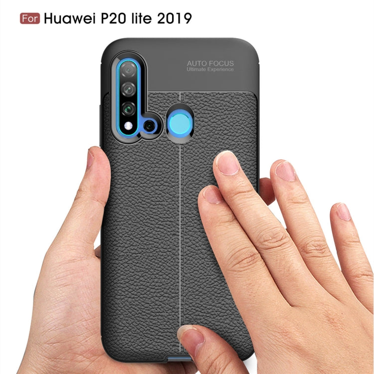 Litchi Texture TPU Shockproof Case for Huawei Nova5i / P20 Lite 2019