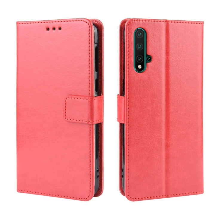 Retro Crazy Horse Texture Horizontal Flip Leather Case for Huawei Nova 5 /Nova 5 Pro , with Holder & Card Slots & Photo Frame