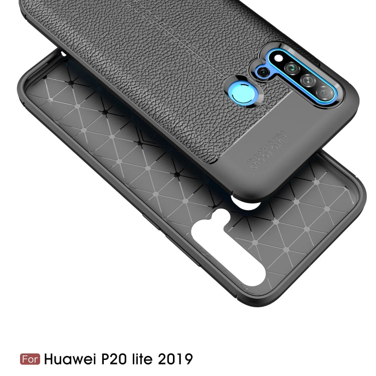 Litchi Texture TPU Shockproof Case for Huawei Nova 5i / P20 Lite 2019(Red)