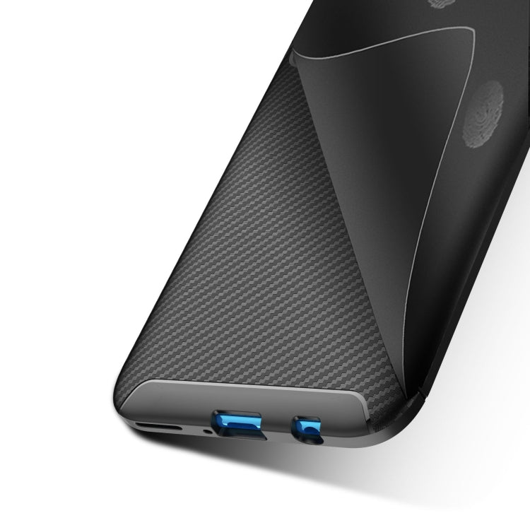 Carbon Fiber Texture Shockproof TPU Case for Huawei Nova 5i / P20 lite 2019(Brown)