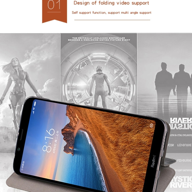 MOFI Rui Series Classical Leather Flip Leather Case With Bracket Embedded Steel Plate All-inclusive for Xiaomi Redmi 7A