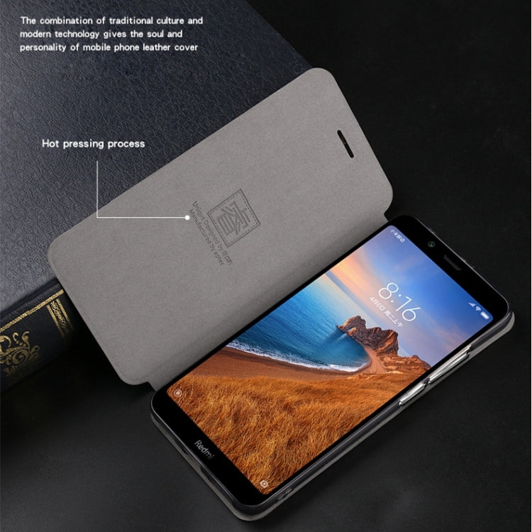 MOFI Rui Series Classical Leather Flip Leather Case With Bracket Embedded Steel Plate All-inclusive for Xiaomi Redmi 7A