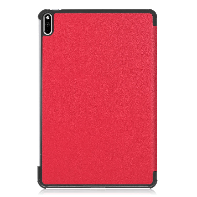 For HUAWEI MatePad Pro 10.8 ENKAY High Quality PU Leather + Plastic Bottom Case with Three-folding Holder