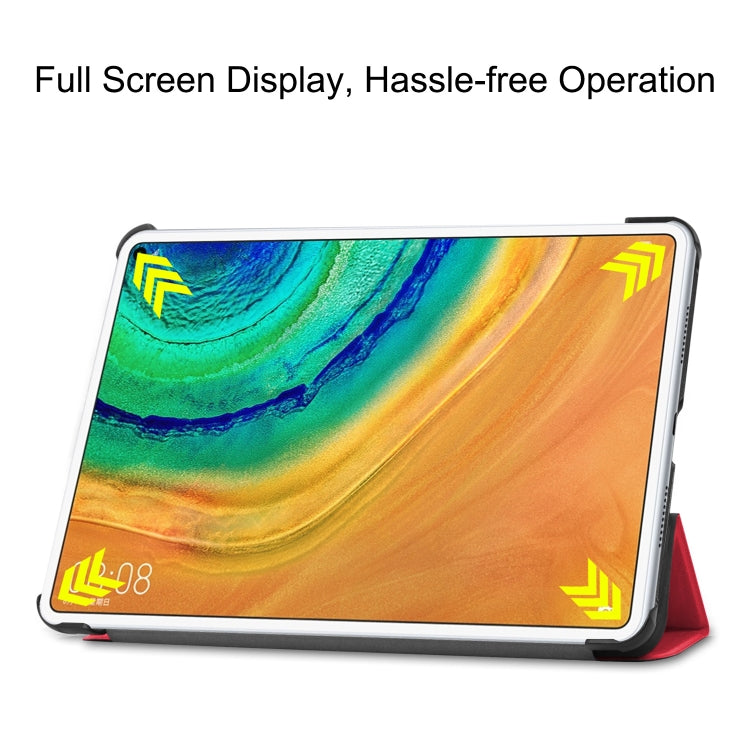 For HUAWEI MatePad Pro 10.8 ENKAY High Quality PU Leather + Plastic Bottom Case with Three-folding Holder