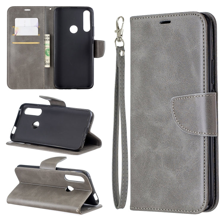Retro Lambskin Texture Pure Color Horizontal Flip PU Leather Case for Huawei P Smart Z, with Holder & Card Slots & Wallet & Lanyard