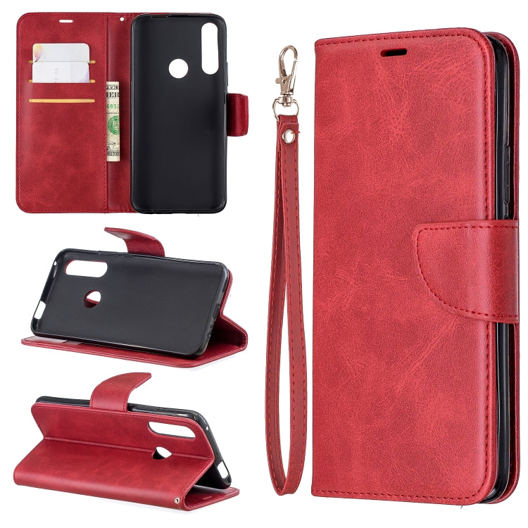 Retro Lambskin Texture Pure Color Horizontal Flip PU Leather Case for Huawei P Smart Z, with Holder & Card Slots & Wallet & Lanyard