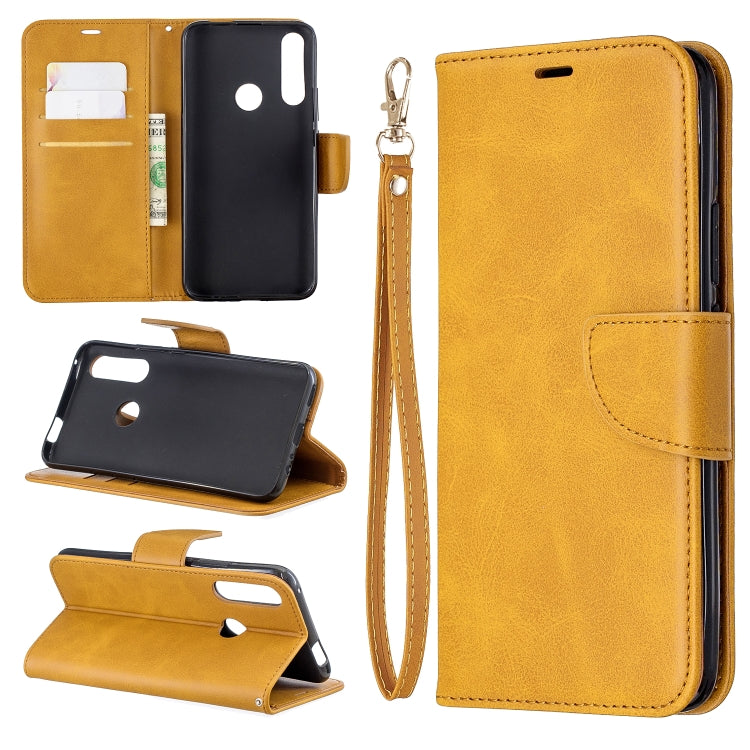 Retro Lambskin Texture Pure Color Horizontal Flip PU Leather Case for Huawei P Smart Z, with Holder & Card Slots & Wallet & Lanyard