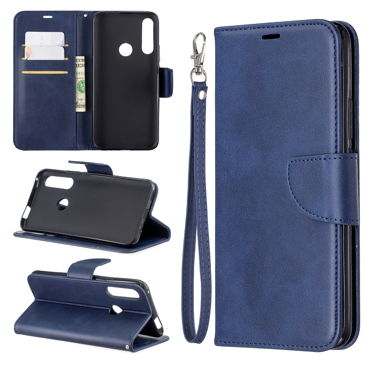 Retro Lambskin Texture Pure Color Horizontal Flip PU Leather Case for Huawei P Smart Z, with Holder & Card Slots & Wallet & Lanyard