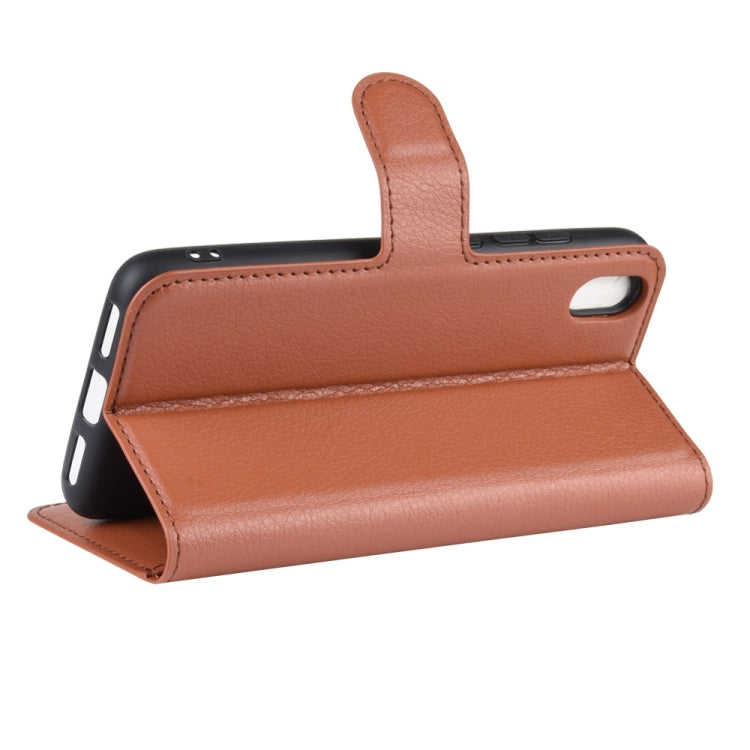 Litchi Texture Horizontal Flip Leather Case for Xiaomi Redmi 7A, with Wallet & Holder & Card Slots