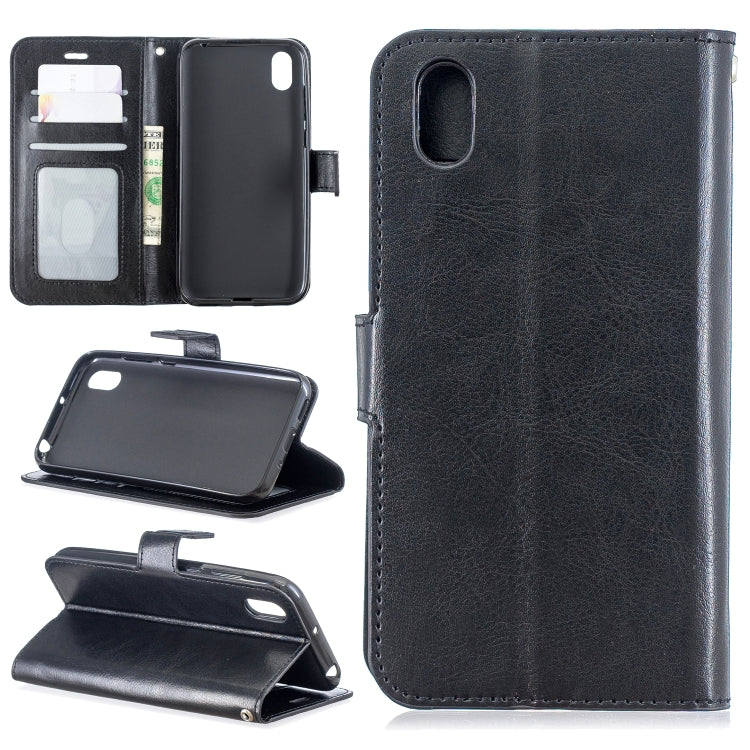 Crazy Horse Texture Horizontal Flip Leather Case with Holder & Card Slots & Wallet & Photo Frame for Huawei Y5 2019