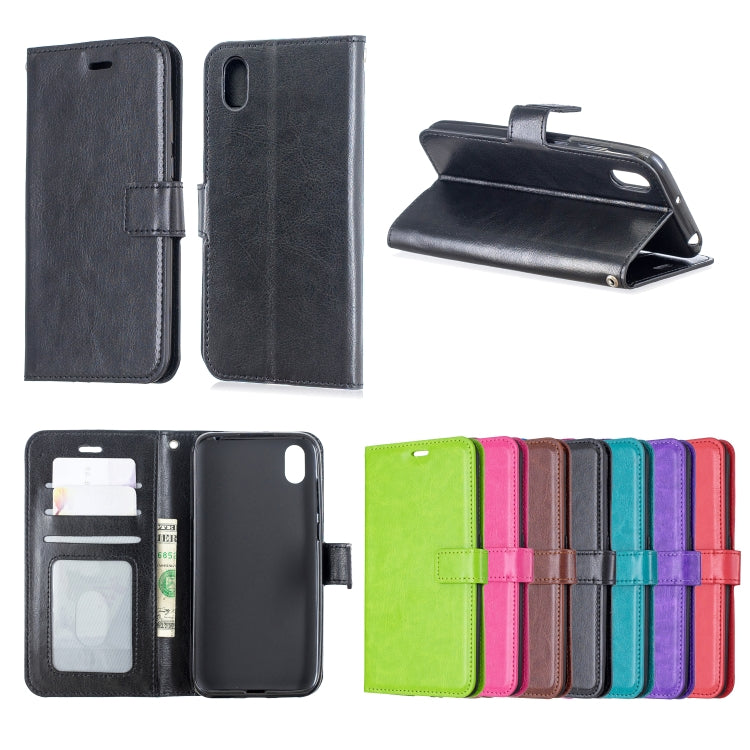 Crazy Horse Texture Horizontal Flip Leather Case with Holder & Card Slots & Wallet & Photo Frame for Huawei Y5 2019