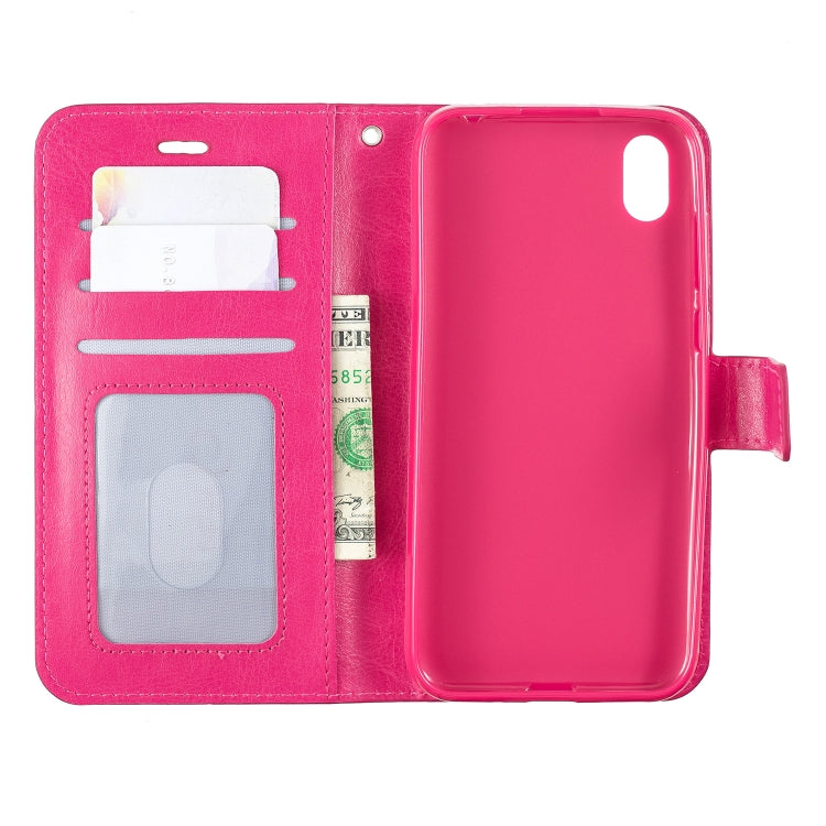 Crazy Horse Texture Horizontal Flip Leather Case with Holder & Card Slots & Wallet & Photo Frame for Huawei Y5 2019