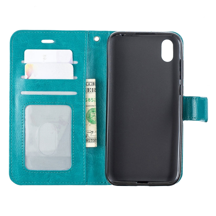 Crazy Horse Texture Horizontal Flip Leather Case with Holder & Card Slots & Wallet & Photo Frame for Huawei Y5 2019