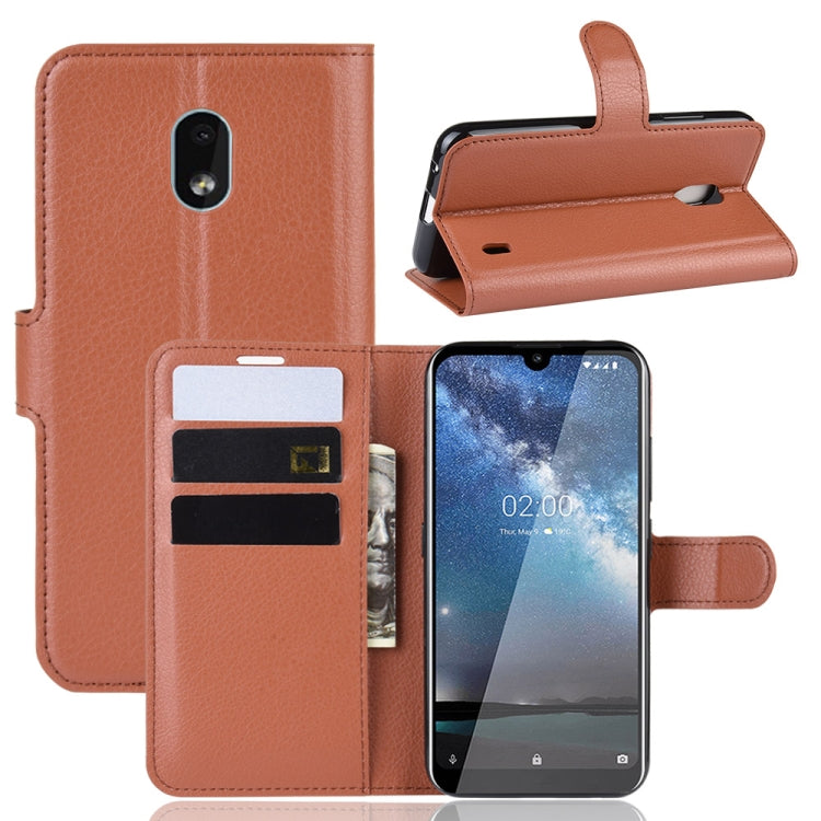 Litchi Texture Horizontal Flip Leather Case for Nokia 2.2, with Wallet & Holder & Card Slots