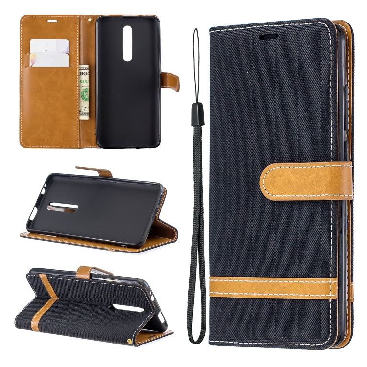 Color Matching Denim Texture Leather Case for Xiaomi Redmi K20 & K20 Pro, with Holder & Card Slots & Wallet & Lanyard