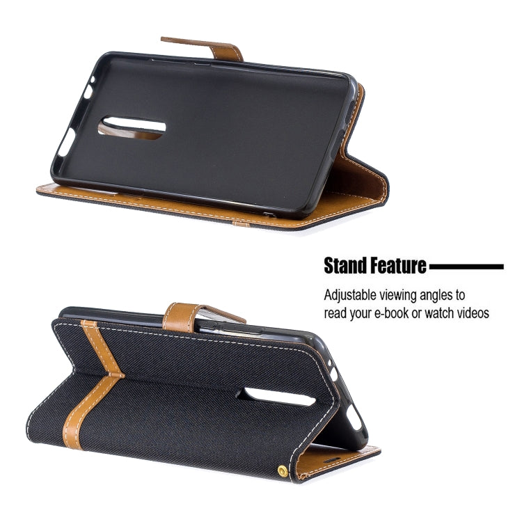 Color Matching Denim Texture Leather Case for Xiaomi Redmi K20 & K20 Pro, with Holder & Card Slots & Wallet & Lanyard